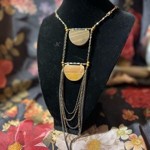 NWT Lucky Brand Double Pendant Layered Necklace